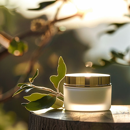 Face cream moisturiser, skincare and bodycare product, spa and organic beauty cosmetics for natural skin care routine ideaの素材