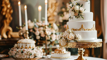 Grand wedding decoration in the country manor, floral decor and event celebration, flowers, wedding aisle and tablescape in the garden, English countryside style ideaの素材
