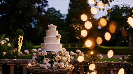 Grand wedding decoration in the country manor, floral decor and event celebration, flowers, wedding aisle and tablescape in the garden, English countryside style ideaの素材