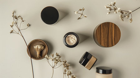 Skincare cosmetic product, spa and organic beauty cosmetics for bodycare, hair care, natural skin care routineの素材