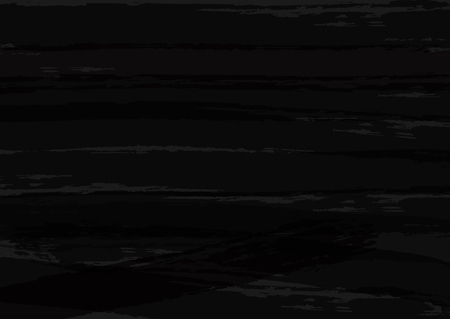 Abstract black texture. Horizontal dark background. Grunge, sketch, ink, paint, brush strokes. Vector illustration.のイラスト素材