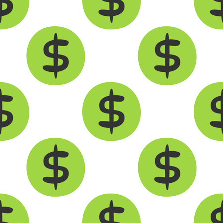 Seamless pattern with dollar sign drawn by hand. Simple vector illustration.のイラスト素材