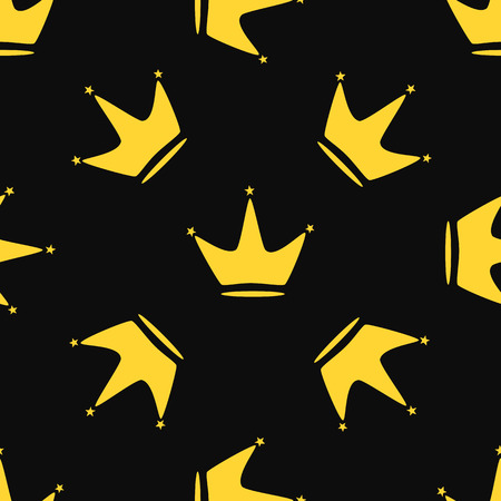Repetitive fun crowns with stars.のイラスト素材