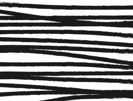 Horizontal monochrome grunge background with curved stripes drawn by a rough brush. Sketch, paint, watercolor. Simple vector illustration.のイラスト素材