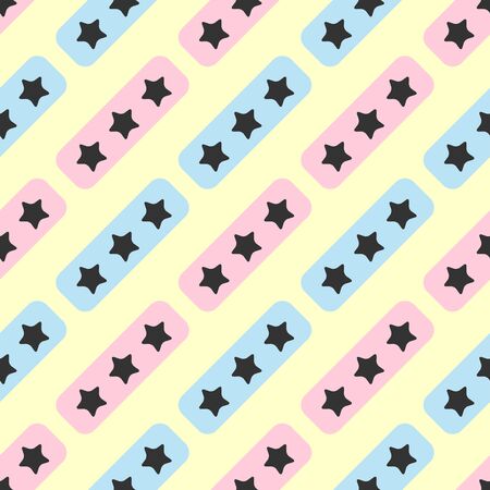 Color seamless pattern with stars. Cute print for kids. Simple vector illustration.のイラスト素材