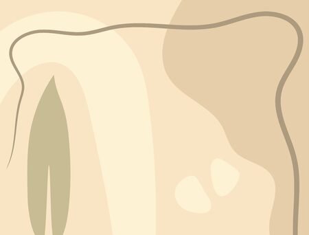 Horizontal background with abstract shapes and leaf silhouette. Modern vector illustration.のイラスト素材