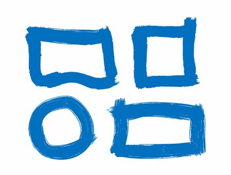 Set of grunge frames. Sketch, watercolor, paint, graffiti. Vector illustration.のイラスト素材