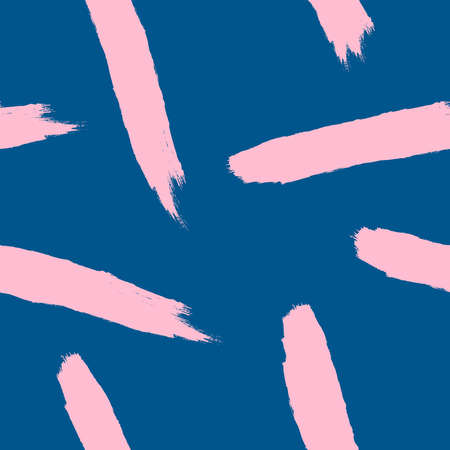 Simple seamless pattern with random brush strokes. Grunge, paint, watercolor. Vector illustration.のイラスト素材