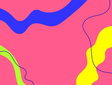 Modern creative abstract background drawn by hand. Bright rectangular template. Vector illustration.
