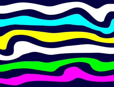 Simple bright horizontal background with uneven stripes. Flat vector illustration.のイラスト素材