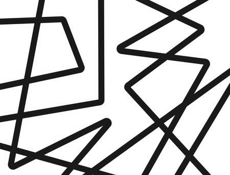 Rectangular template with random straight and curved lines. simple vector illustration.
