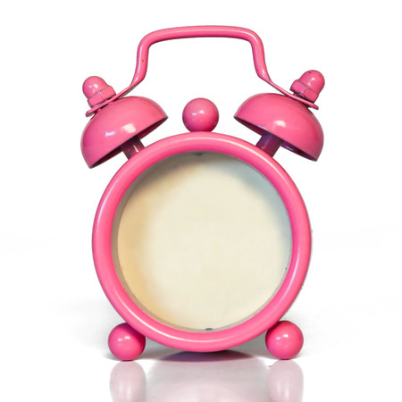 Miniatue Vintage Alarm Clock without Number. Real Shadowの写真素材
