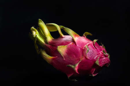 The exotic dragon fruit appears to be roaring.の写真素材