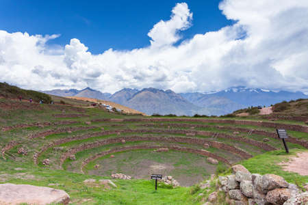 Inca Agricultural Terraces, Moray, near the city Cusco and Maras. Peruの写真素材