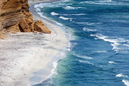 View of the coastline Paracas National Reserve, Peruの写真素材