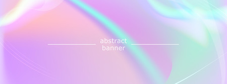 Abstract iridescent vector bannerのイラスト素材