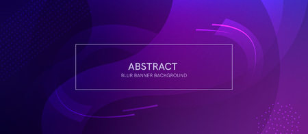 Abstract banner with gradient shapes and blur background with dark neon color. Vector template designの写真素材