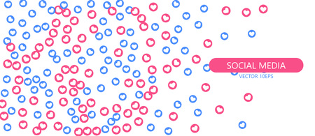 Social Network marketing like and heart iconのイラスト素材