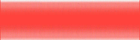 Halftone in abstract style. Geometric retro banner vector texture. Modern print. White and red background. Light effectのイラスト素材