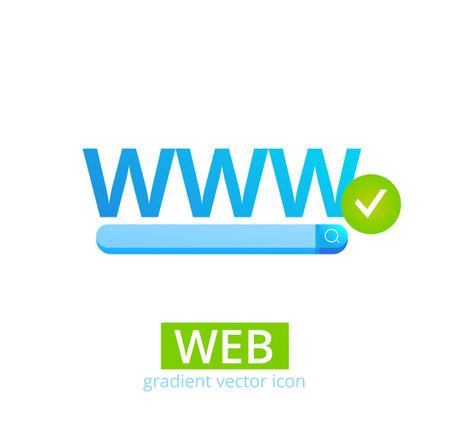 Web www for concept design. World wide web internet iconのイラスト素材