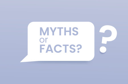 The infographic with myths or facts for concept design. Check mark icons. Vector flat illustration.のイラスト素材