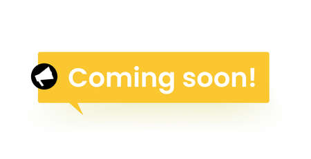Coming soon sign. Template vector tagのイラスト素材