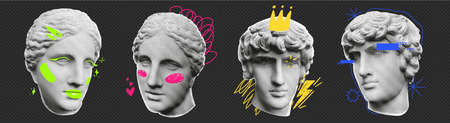 Greece modern face with contemporary element. Template design. Vector illustrationのイラスト素材
