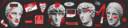 Greece modern face with contemporary element. Template design. Vector illustration.のイラスト素材