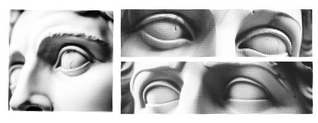 Greece modern face banner. Engraved texture. Vintage element. Template design. Vector illustration. Halftone effect for collageのイラスト素材