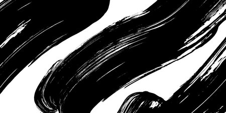 Dynamic Black and White Brush Strokesのイラスト素材