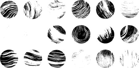 Abstract Black and White Circular Patternsのイラスト素材