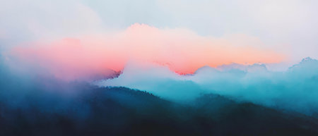 Soft watercolor landscape with gentle washes capturing a serene twilight atmosphere