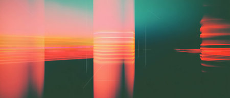 Bold abstract geometric shapes create a dynamic modern background with vibrant colorsの写真素材