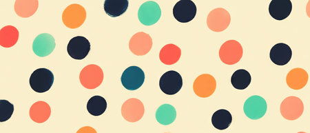 Colorful polka dot background creating a playful and cheerful atmosphere for designの写真素材