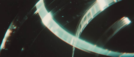 Vintage film texture featuring grain and noise in a rough, nostalgic styleの写真素材