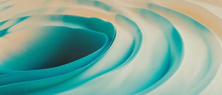 Calming abstract design with overlapping circles and gentle gradients for a soothing atmosphereの写真素材