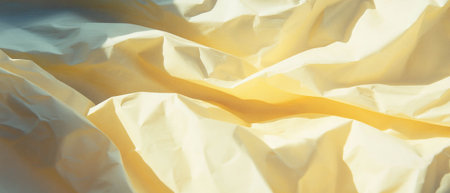 Bright yellow paper banner template with a cheerful and warm texture for various usesの写真素材