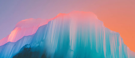 Ombre effect wallpaper featuring a vibrant gradient in soft hues of blue and pinkの写真素材