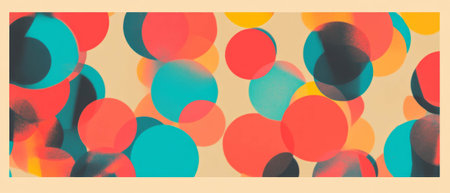 Vibrant dotted background with playful colors creating a cheerful atmosphere