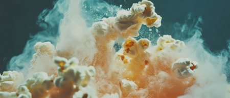 Enjoying a bowl of buttery popcorn sprinkled with salt during a movie night
