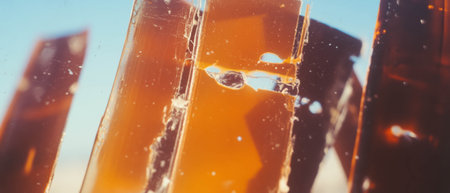 Old film surface exhibiting severe vinegar syndrome damage and brittleness over time