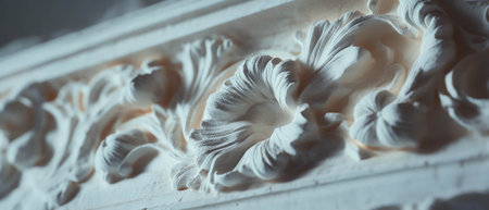 Elegant embossed floral frames showcasing intricate detailing and formal design aestheticsの写真素材