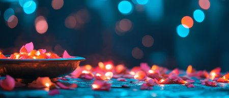 Bright neon lights create a vibrant backdrop for creative projects and eventsの写真素材