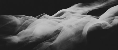 Soft, flowing watercolor washes create an ethereal atmosphere in artistic expressionの写真素材