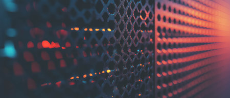 Dark metal texture banner template for industrial designs and projectsの写真素材