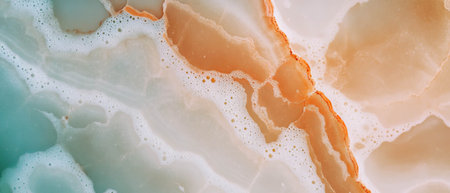 Subtle watercolor wash banner template with soft, blended colors for artistic designsの写真素材