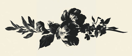 Elegant calligraphy flourishes with intricate floral accents in handwritten styleの写真素材