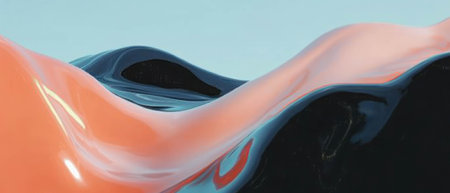 Abstract forms showcase colors and curves with minimal details in a harmonious design