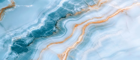Elegant blue and gold marble texture creating a luxurious and polished appearance
