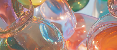 Captivating blown glass art showcasing smooth curves and vibrant colorsの素材